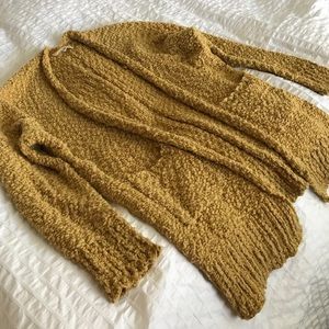 Chunky mustard colored cardigan
